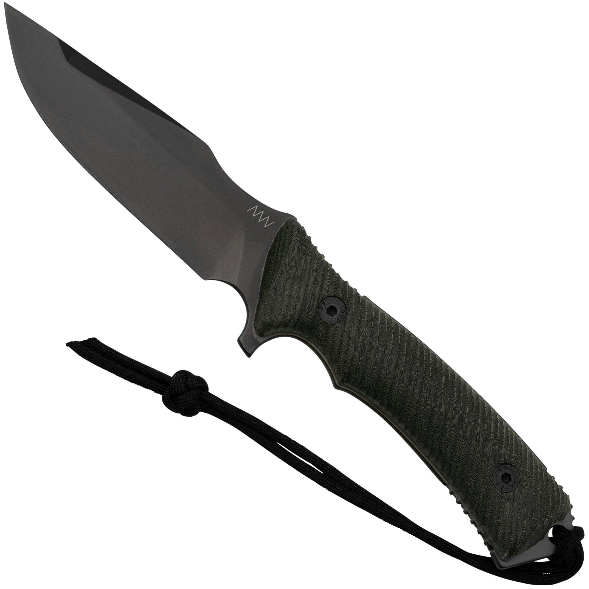 Nóż survivalowy ANV Knives M311 SPELTER DLC Elmax Black Handle, Black Kydex Sheath