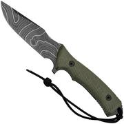 ANV Knives M311 SPELTER DLC Topo Elmax, Olive Micarta Handle, Black Kydex Sheath, survival knife