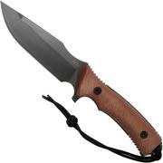 ANV M311 Spelter DLC Elmax, Brown Handle, M311, Black Kydex Sheath, survival knife