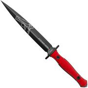 ANV M500 anthropoid ANVM500-1942 DLC Elmax, Red Handle, Limited Anniversary edition, black kydex sheath, dagger knife