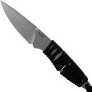 ANV P100 N690, Black Paracord P100-002, Black Kydex Sheath, coltello da collo