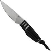 ANV Knives P100 Sleipner, Grey Paracord, P100-003, Black Kydex Sheath, Neck Knife