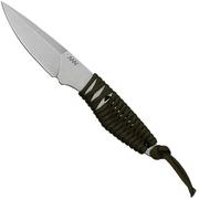 ANV Knives P100 Sleipner, Olive Paracord, P100-004, Black Kydex Sheath, Neck Knife