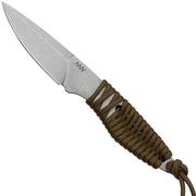 ANV Knives P100 Sleipner, Coyote Paracord, P100-005, Black Kydex Sheath, neck knife