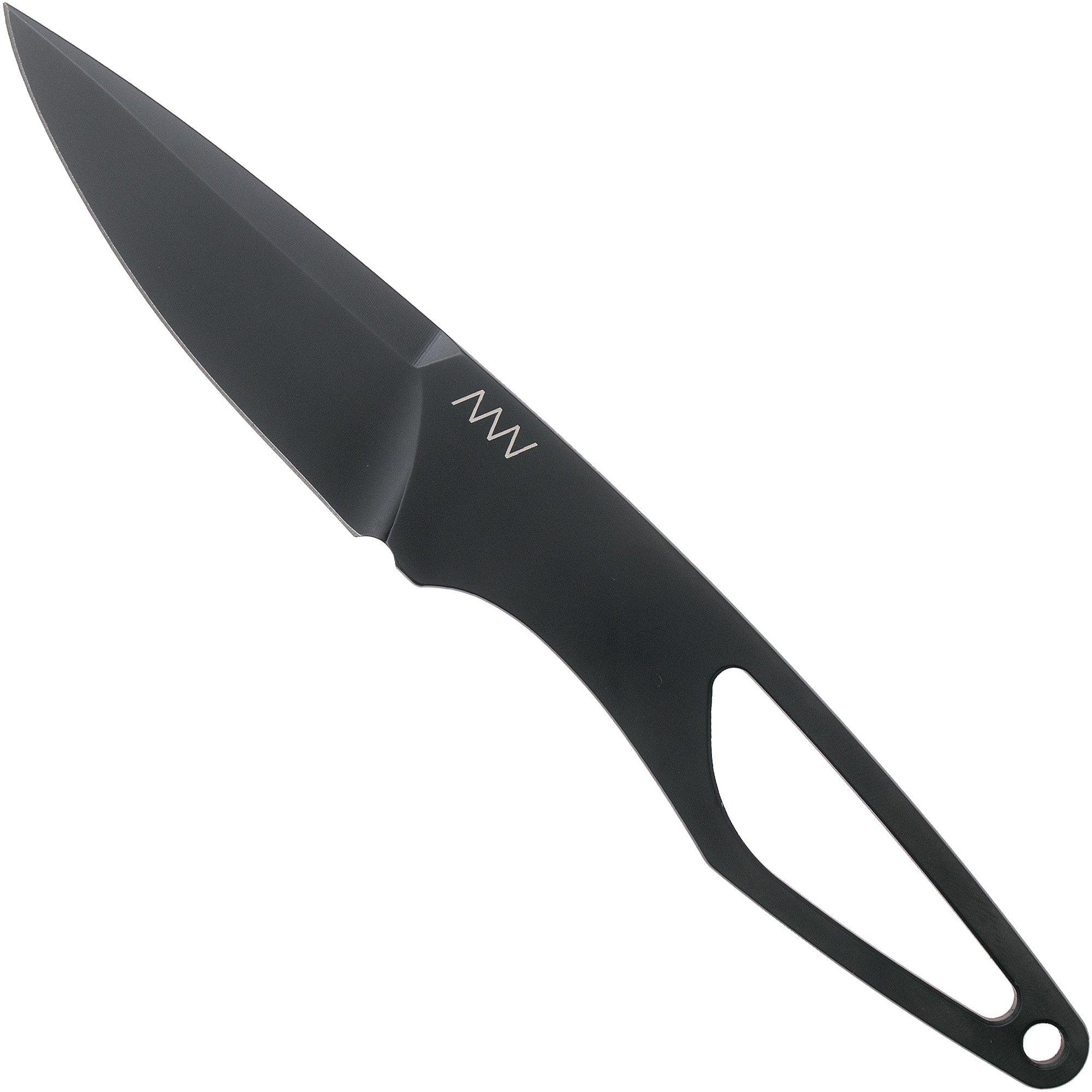 ANV P100 Sleipner, Cerakote, No Paracord P100-014, Black Kydex Sheath, coltello da collo