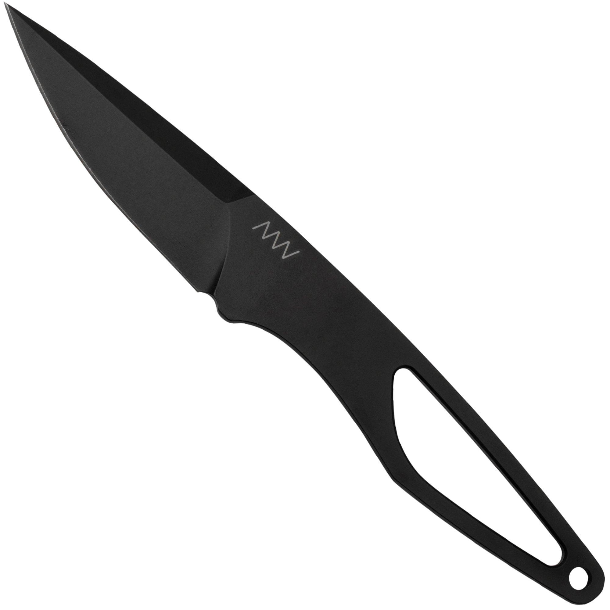 ANV Knives P100 Sleipner Cerakote, No Paracord, P100-036, Black Kydex Sheath, Neck Knife