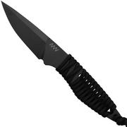 ANV Knives P100 Sleipner Cerakote, Black Paracord, P100-037, Black Kydex Sheath, Neck Knife