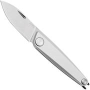 ANV Knives Z050BB, Z050-009BB Stonewashed Sleipner, Dural Silver Aluminium, slipjoint pocket knife