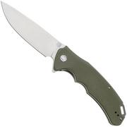 Artisan Cutlery Tradition 1702P-GN, Stonewashed D2, Green G10 pocket knife