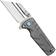 Image for Artisan Cutlery Proponent 1820G-GYS, Satin S35VN, Grey Titanium pocket knife, Dirk Pinkerton design