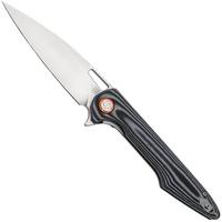 Image for Artisan Cutlery Archaeo 1821P-BGC, Stonewashed D2, Black/White G10 pocket knife, Dylan Mallery design