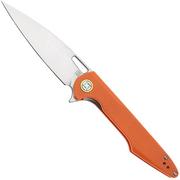 Artisan Cutlery Archaeo 1821P-OEF, Stonewashed D2, Orange G10 pocket knife, Dylan Mallery design