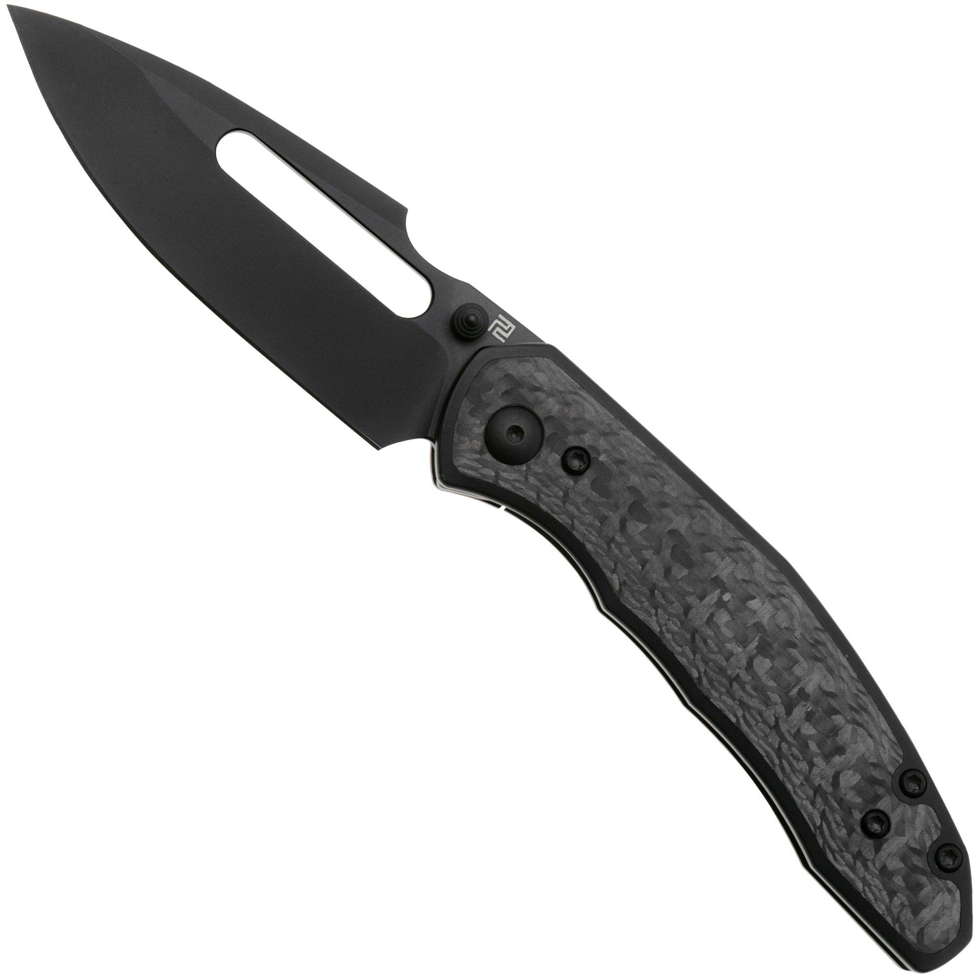 Artisan Cutlery Boa 1862G-CF, PVD S35VN, Titanium Carbon Fiber Inlay couteau de poche, Johnathan Shaw design