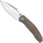 Image for Artisan Cutlery Boa 1862G-ODG, Sand Polished S35VN, OD Green Micarta pocket knife, Johnathan Shaw design