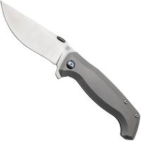 Image for Artisan Cutlery Kami 1864G-GY, Sand Polished S35VN, Gray Titanium/Damascus pocket knife