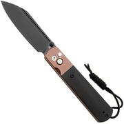 Artisan Cutlery Holm 1875P-BRG, Black PVD AR-RPM9, Black PVD Steel, Black G10 Inlay, Rose Gold PVD Hardware zakmes