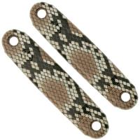 Image pour ASK Knives American Service Knife Black Snakeskin Handle Set, plaquettes de manche