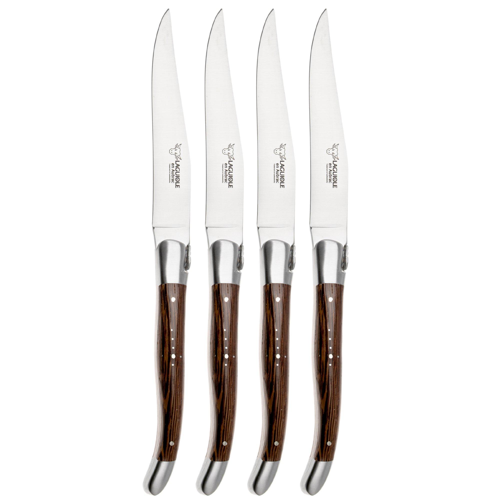 Laguiole en Aubrac 42C12-WE, Wenge, 4-piece steak knife set