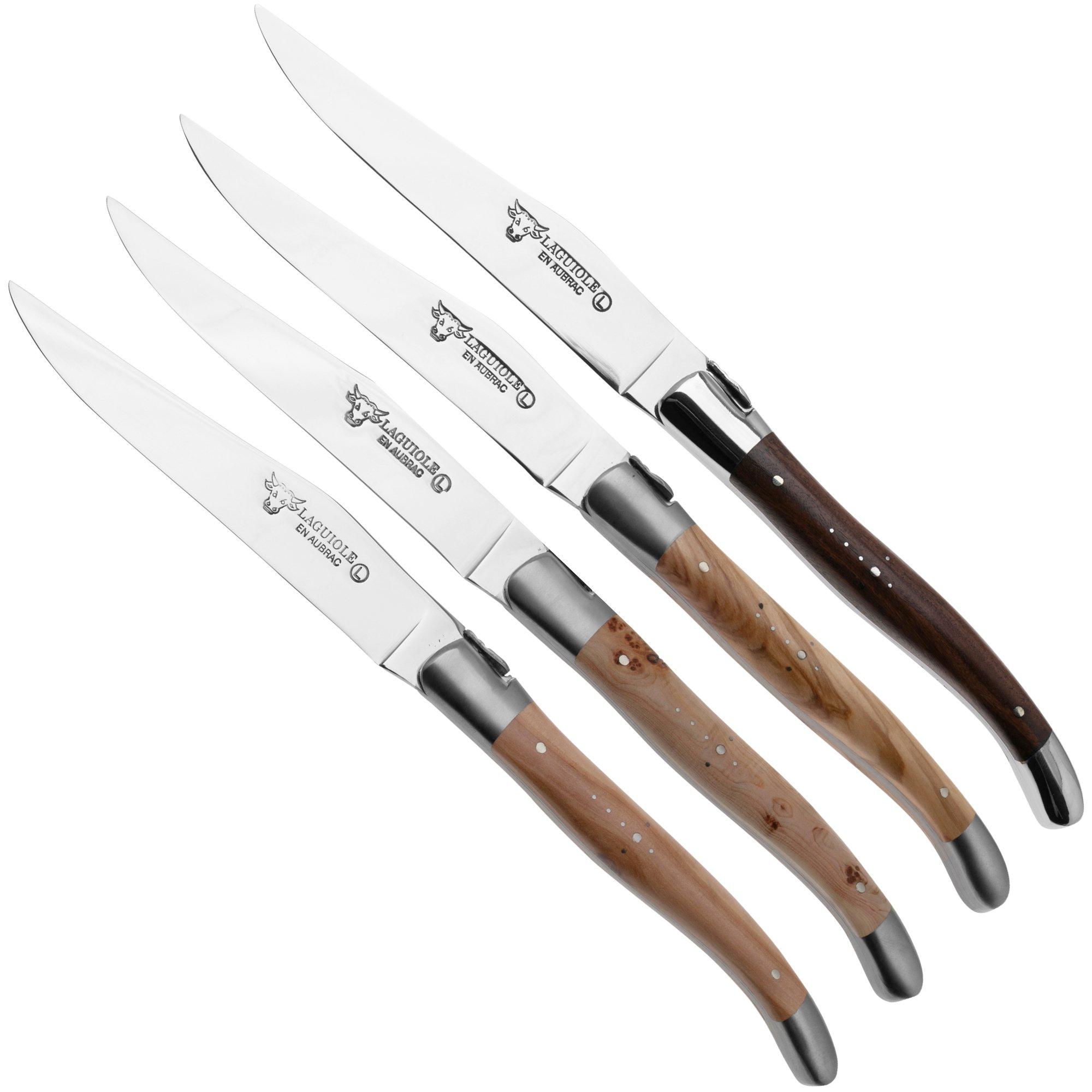 Zestaw noży do steków Laguiole en Aubrac Steak Knives 42C99BFIHK Stainless Steel, French Wood, 4-częściowy