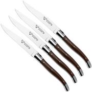 Laguiole en Aubrac 42C99MORIH, set de 4 couteaux à steak, bois d'amarante