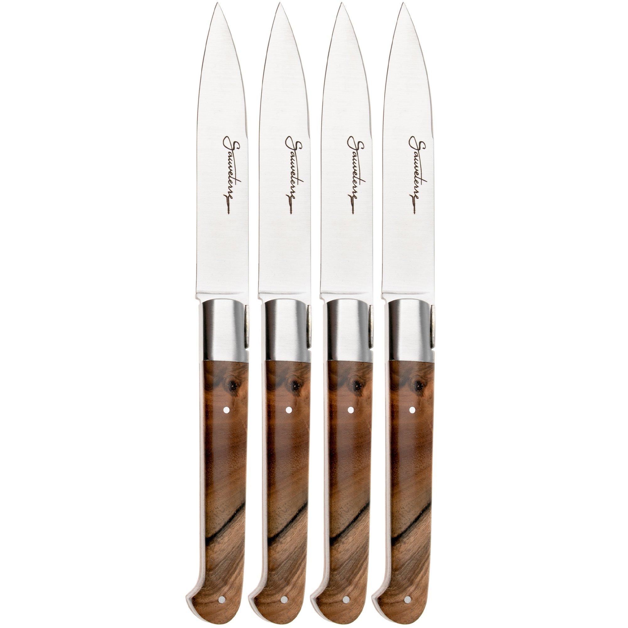Laguiole en Aubrac Sauveterre 4S1C11NOI, Walnut, 4-teiliges Steakmesser-Set