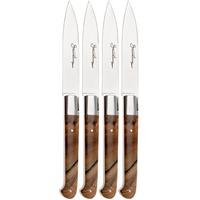 Afbeelding voor Laguiole en Aubrac Sauveterre 4S1C11NOI, Walnut, 4-delige steakmessenset