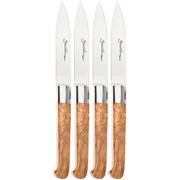 Afbeelding voor Laguiole en Aubrac Sauveterre 4S1C11OLI, Olive Wood, 4-delige steakmessenset