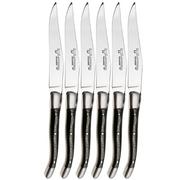 Afbeelding voor Laguiole en Aubrac 62C12CHAIH Sandvik 12C27, Ebony Wood, 6-delige steakmesset
