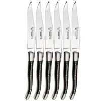 Afbeelding voor Laguiole en Aubrac 62C12CHAIH Sandvik 12C27, Ebony Wood, 6-delige steakmesset