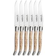Afbeelding voor Laguiole en Aubrac 62C12CQTIH Sandvik 12C27, Trocha, 6-delige steakmesset