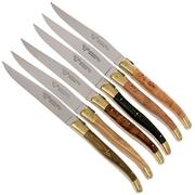 Laguiole en Aubrac - set di 6 coltelli da bistecca legno misto