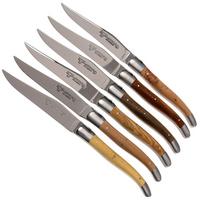 Image for Laguiole en Aubrac steak knife set 6-piece French woods