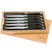 Laguiole en Aubrac steak knife set 6-pcs buffalo horn