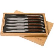 Laguiole en Aubrac Morado 62C99MORIH 6-teiliges Steakmesserset Purpurholz