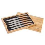 Laguiole en Aubrac juego de cuchillos para carne 6-unidades de madera de olivo