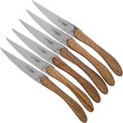 Laguiole en Aubrac Ecir juego de cuchillos para carne 6-unidades de madera de nogal