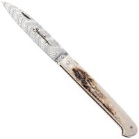 Afbeelding voor Laguiole en Aubrac Sauveterre AU06UP, Balbach Damascus, Antler zakmes