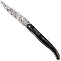 Afbeelding voor Laguiole en Aubrac Unique Piece Buffalo Horn, Full Handle, Double Plated Bolster, Carbon Balbach Damascus, zakmes