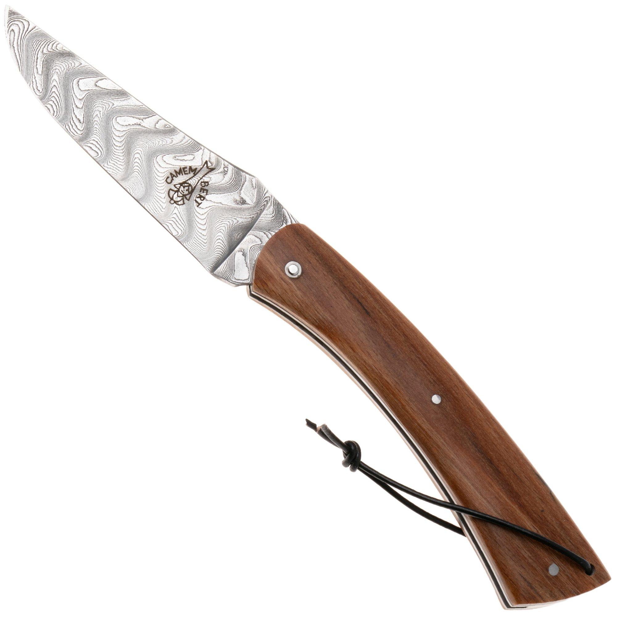 Laguiole en Aubrac Camembert CAM-DMS-ABW Balbach Damascus, Beech Wood, Taschenmesser