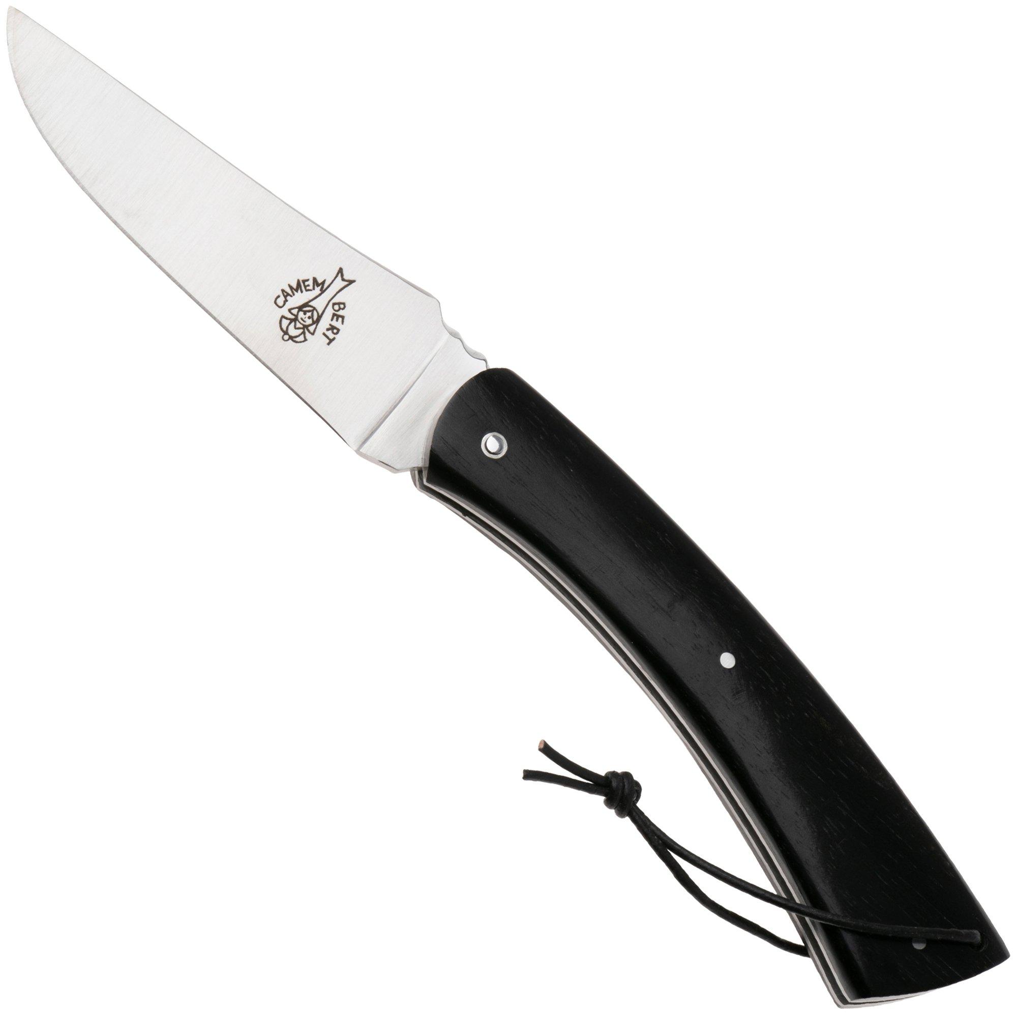 Laguiole en Aubrac Camembert CAM-SPL-EBW Ebony Wood, Spiral Spring, zakmes
