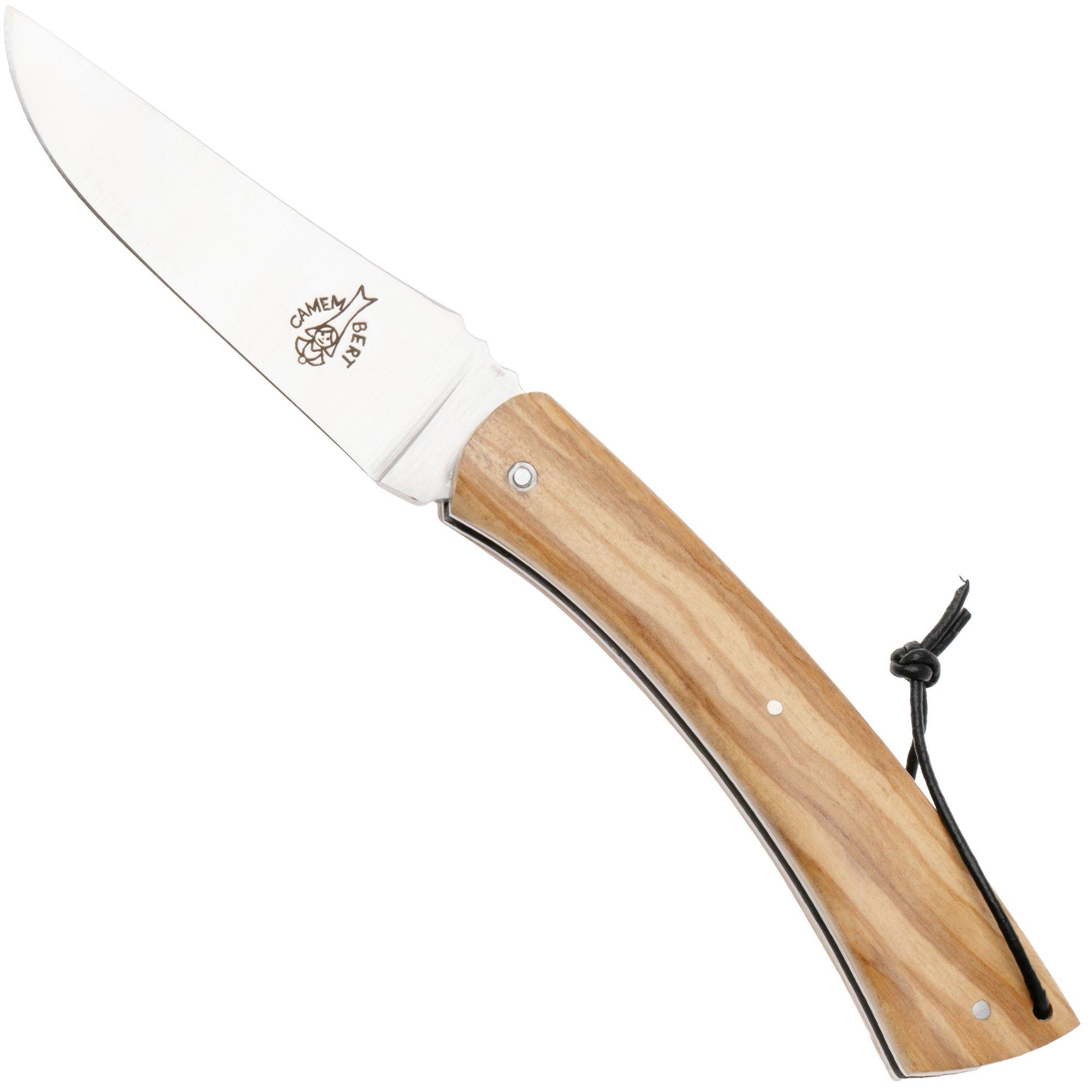 Laguiole en Aubrac Camembert CAM-SPL-OLW Olive Wood, Spiral Spring, zakmes