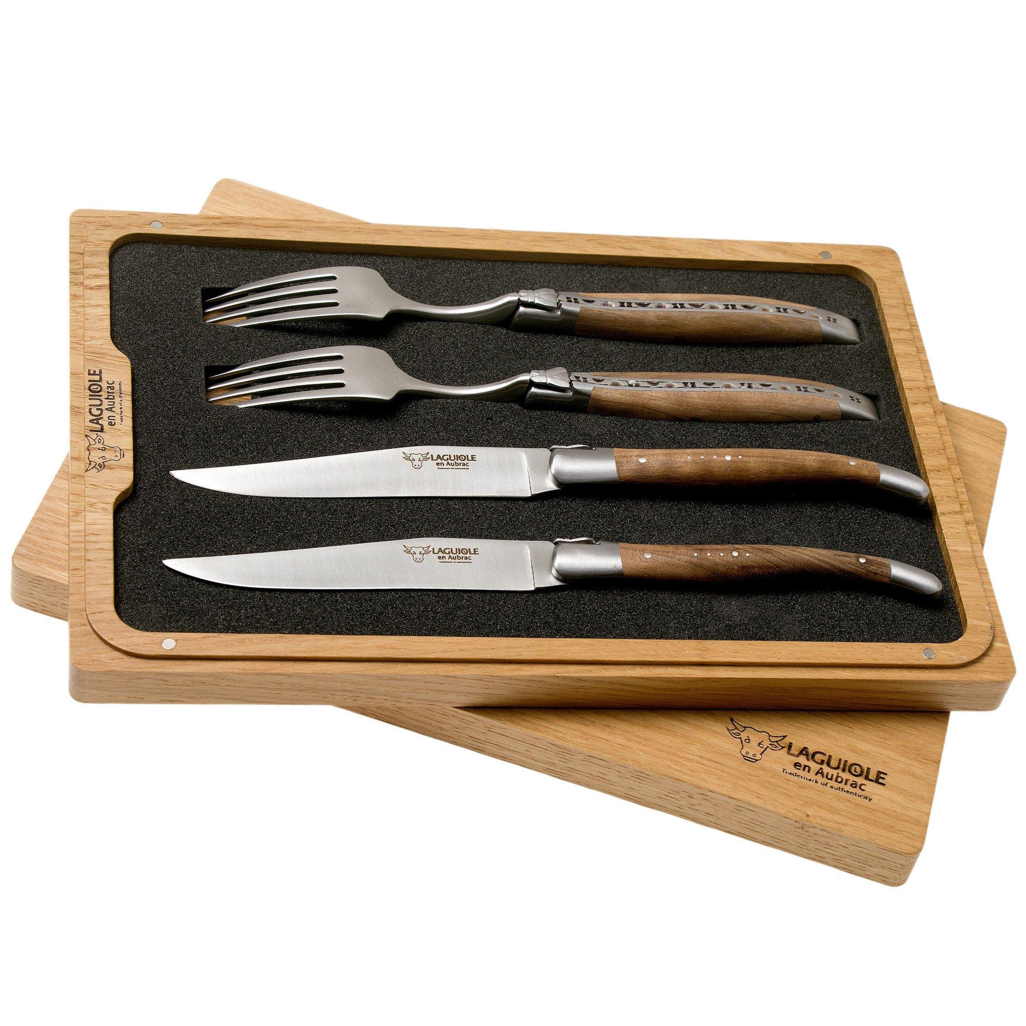 Laguiole en Aubrac CCF99BIIHL, 4-piece cutlery set, box wood
