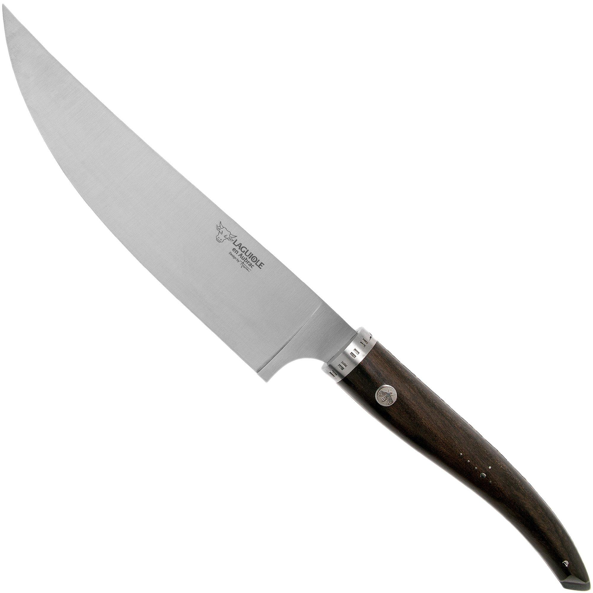 Nóż szefa kuchni Laguiole en Aubrac Gourmet CGO20EBI, drewno hebanowe, 20 cm