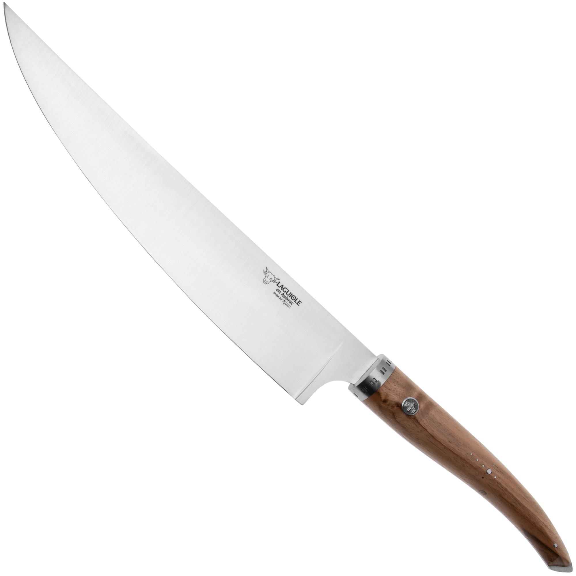 Nóż szefa kuchni Laguiole en Aubrac Gourmet CGO25NOI drewno orzecha włoskiego, 25 cm