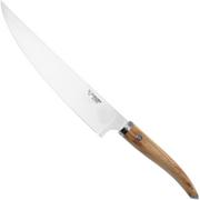 Laguiole en Aubrac Gourmet CGO25OLI bois d'olivier, couteau de chef, 25 cm