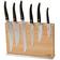 Image for Laguiole en Aubrac Gourmet COL99CUIGOEBIB 6-piece knife set ebony wood with knife block