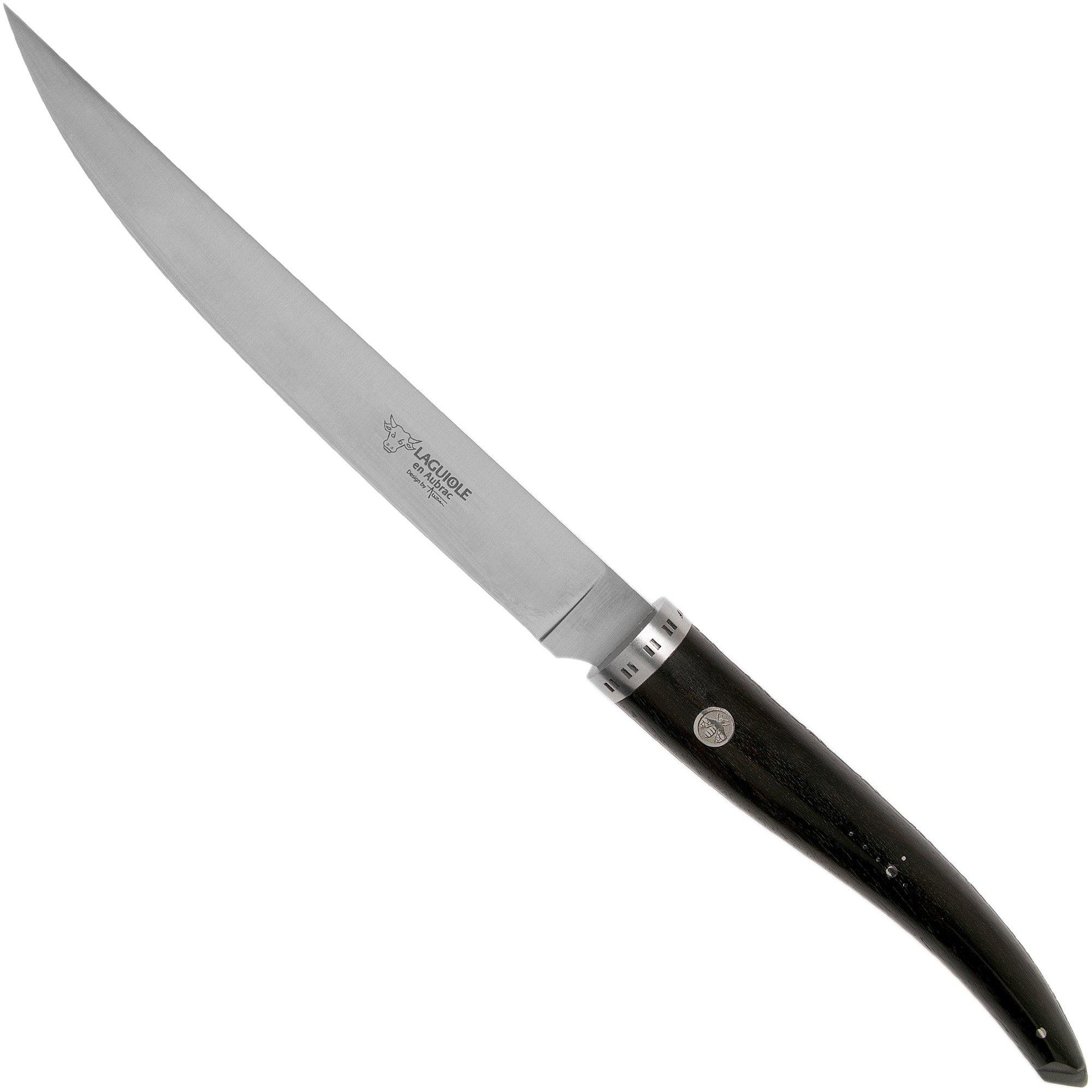 Nóż do trybowania Laguiole en Aubrac Gourmet FGO20EBI, drewno hebanowe, 20 cm