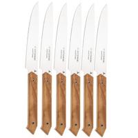 Afbeelding voor Laguiole en Aubrac Gastronome olijfhout, 6-delige steakmessenset
