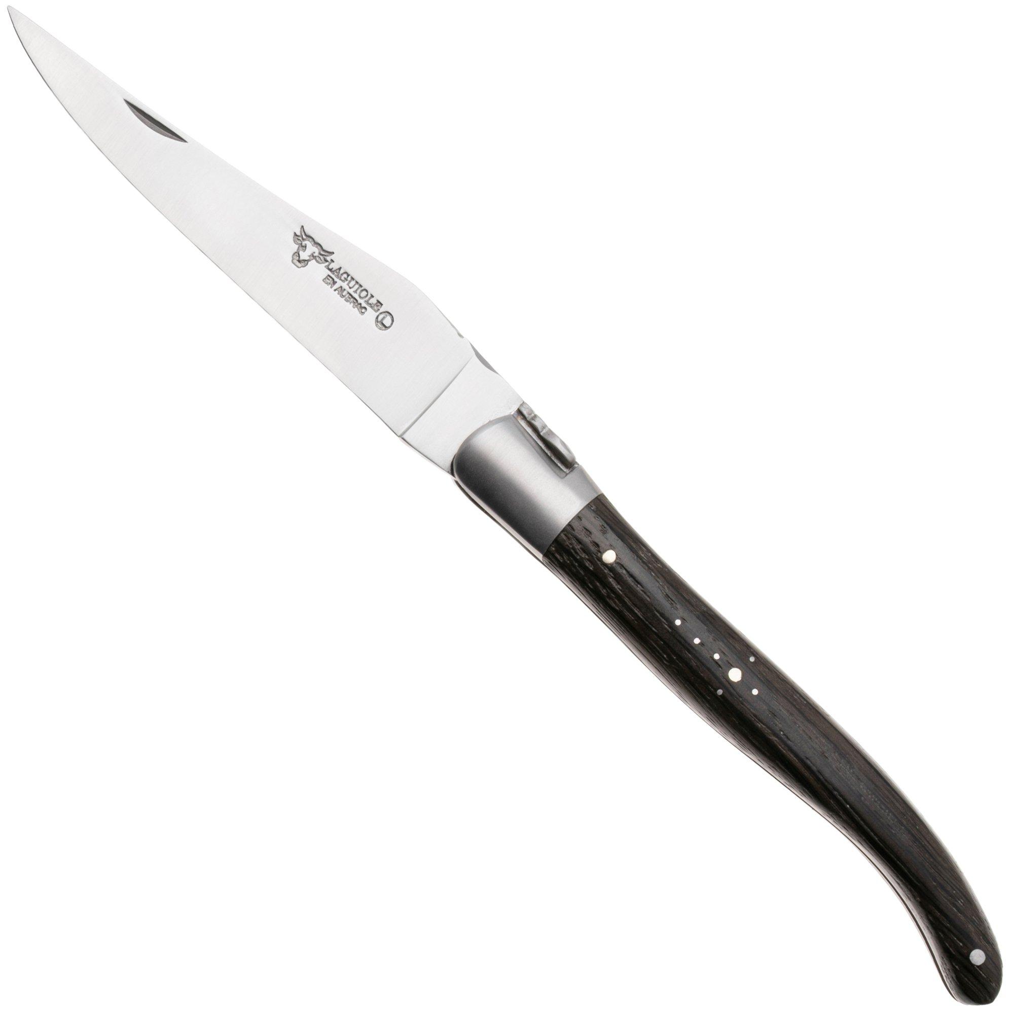 Laguiole en Aubrac Bogwood, Matt Bolster, couteau de poche, 12 cm