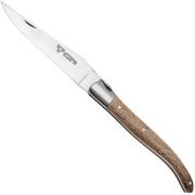 Laguiole en Aubrac Walnut, Matt Bolster, couteau de poche, 12 cm